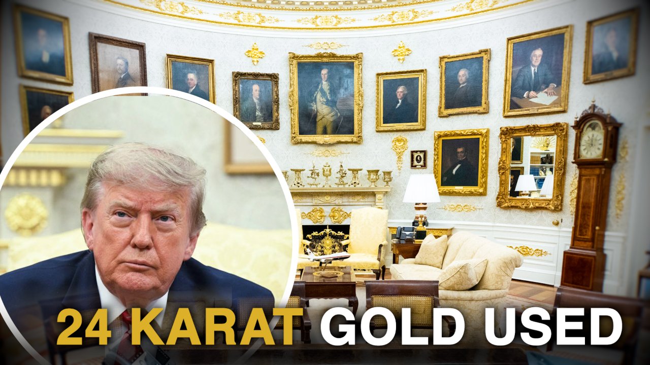 New White House Video Offers Look Inside Trump's Golden Oval Office