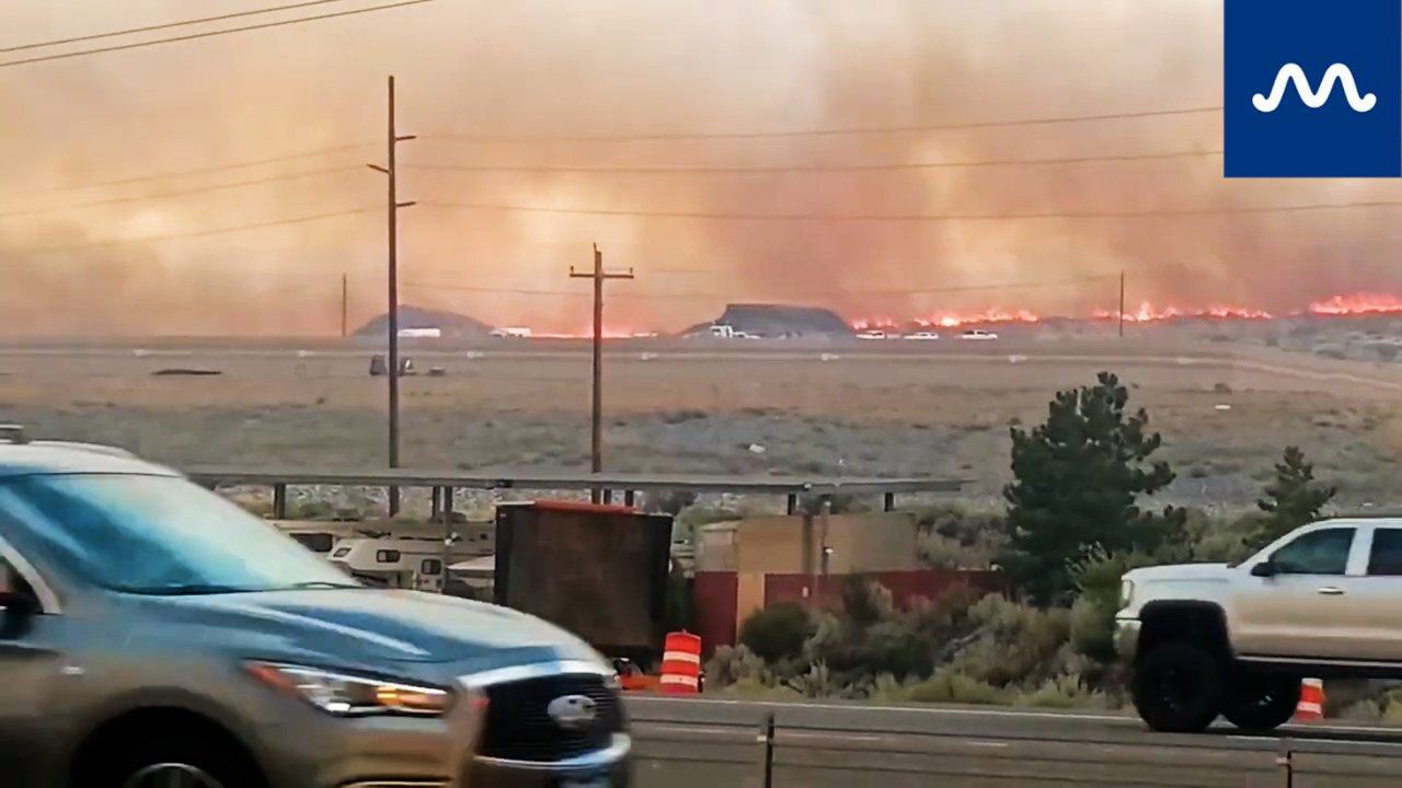 Watch: Dramatic Footage Shows Crews Battling Massive Hawk Fire Near Reno