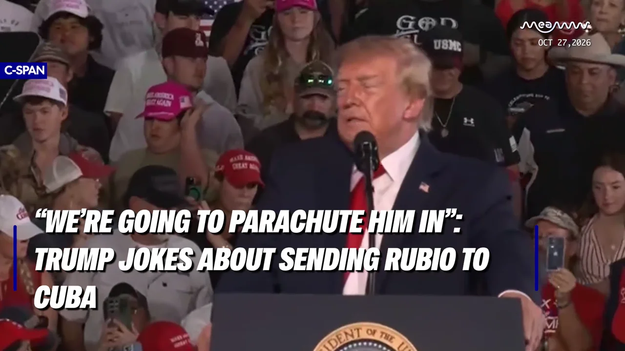 “We’re Going to Parachute Him In”: Trump Jokes About Sending Rubio to Cuba