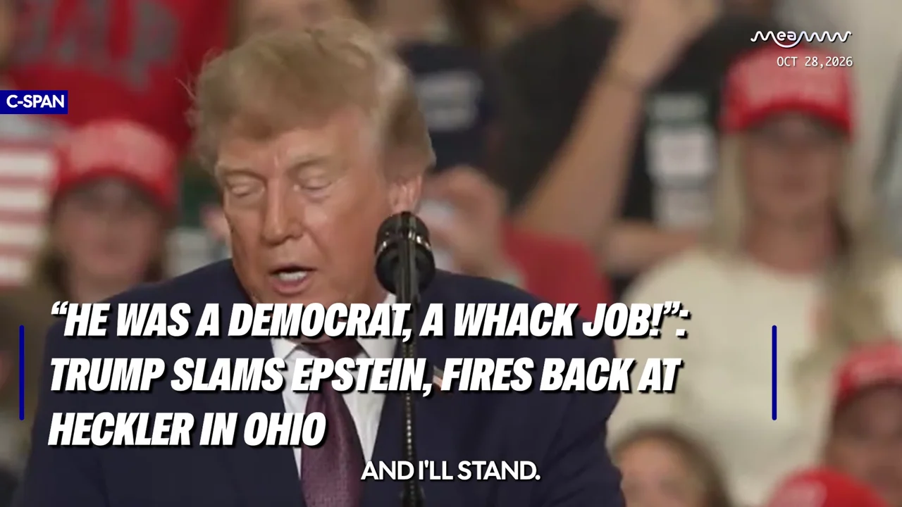 “He Was a Democrat, a Whack Job!”: Trump Slams Epstein, Fires Back at Heckler in Ohio