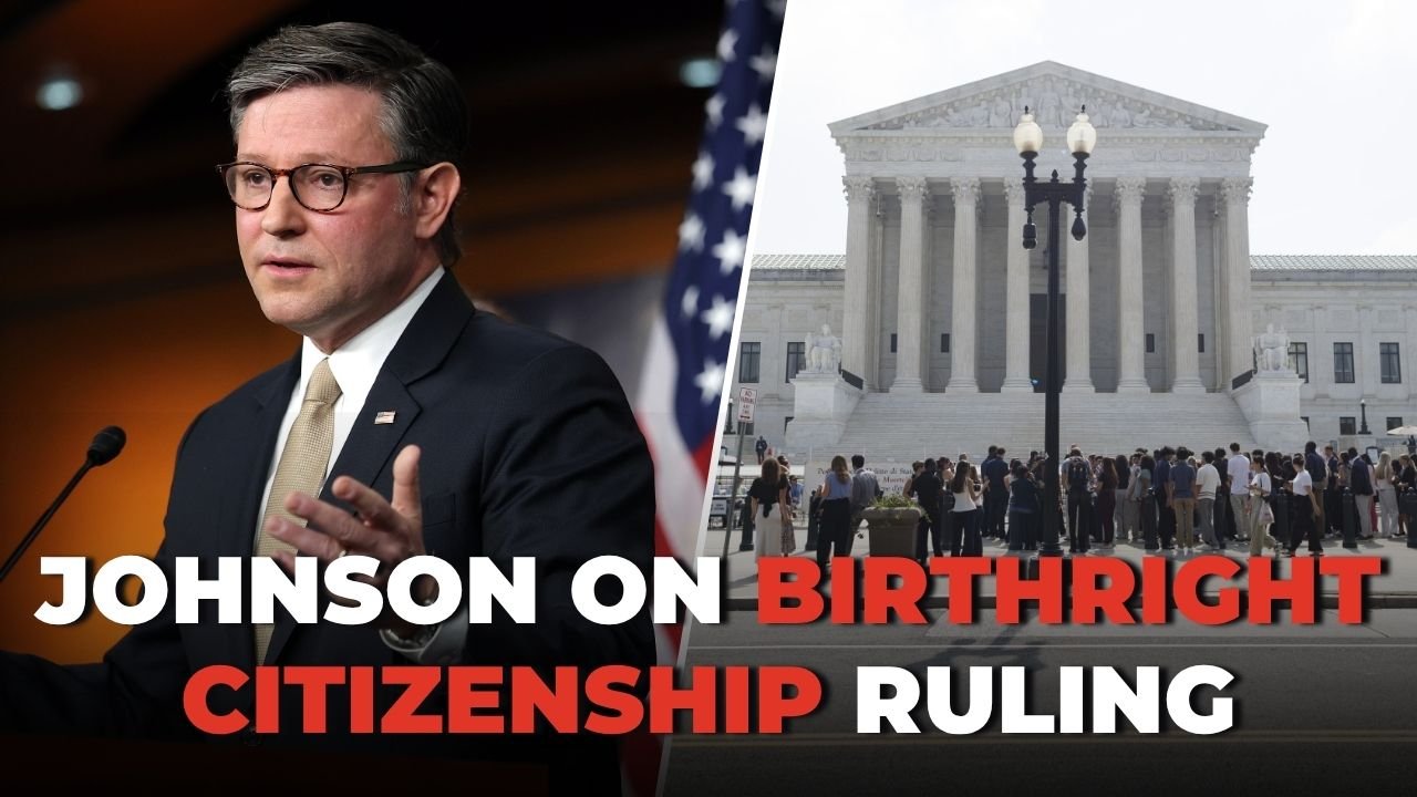 Watch: Speaker Johnson Caught Off-Guard by SC Ruling on Birthright Citizenship During PC