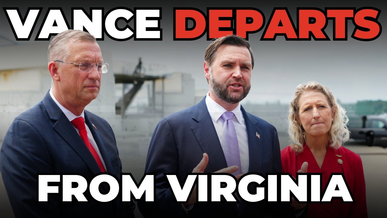 JUST IN: JD Vance Departs Naval Air Station Oceana After Addressing Servicemen in Virginia