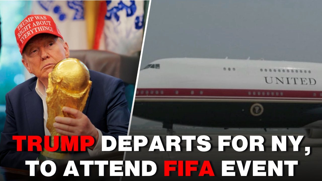 WATCH: Trump Departs For New York, To Attend FIFA Event, in New Air Force One