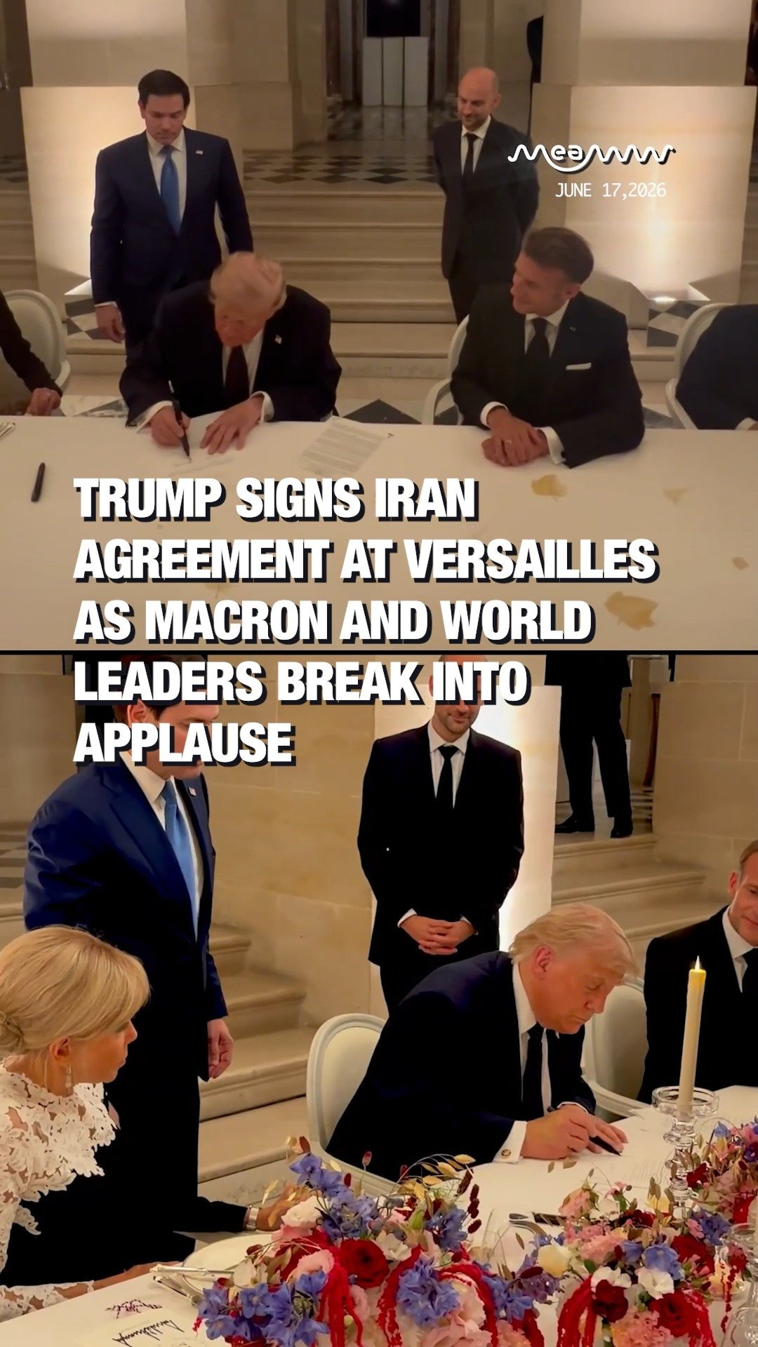 President Trump Signs Historic Iran Peace Deal at the Palace of Versailles