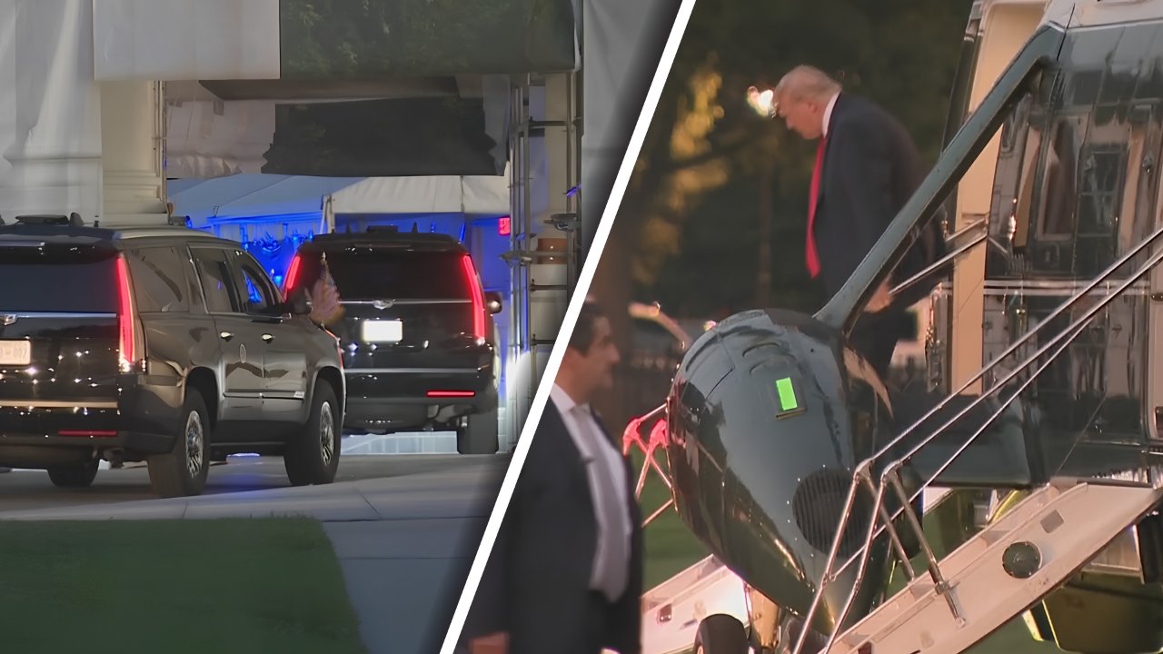 JUST IN: President Trump Returns to White House After Presenting FIFA World Cup Trophy