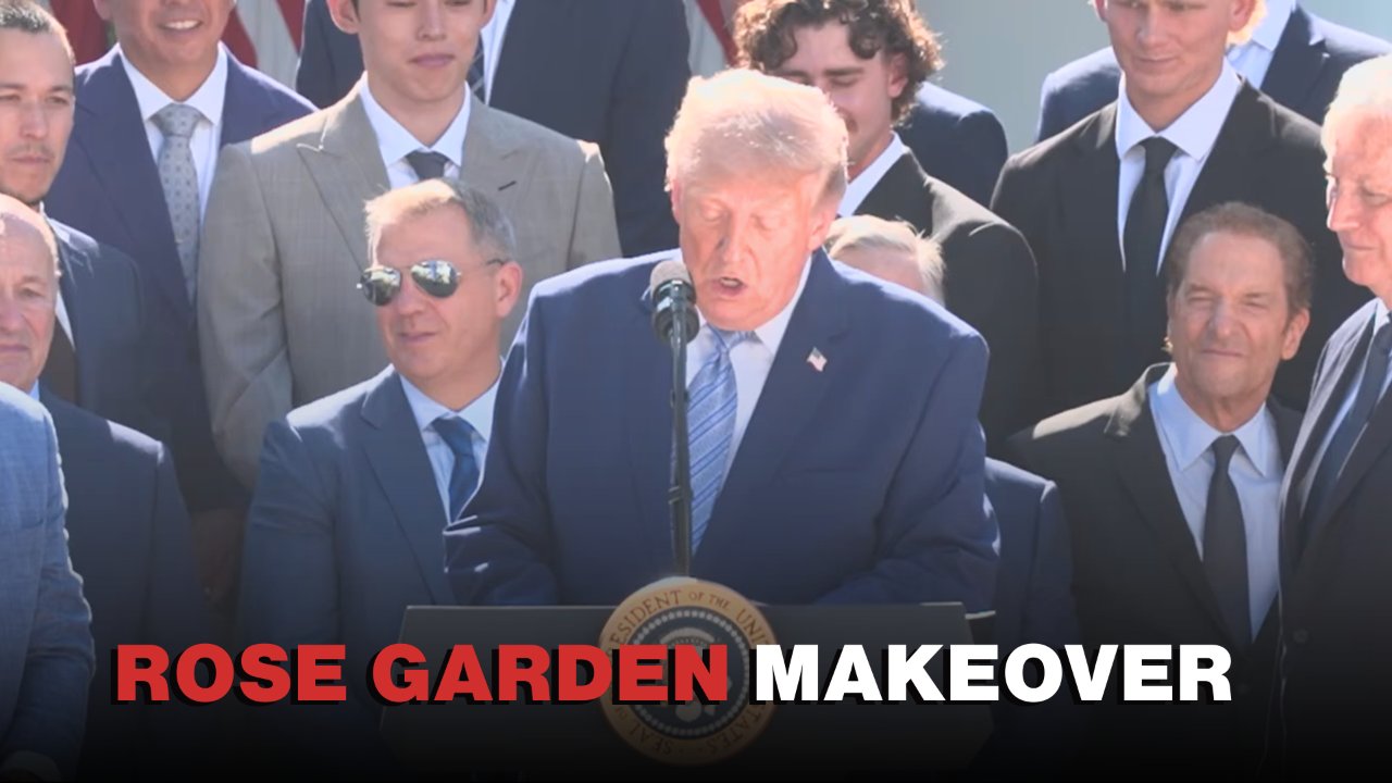 Trump Unveils New Rose Garden: ‘It Was Always Wet’