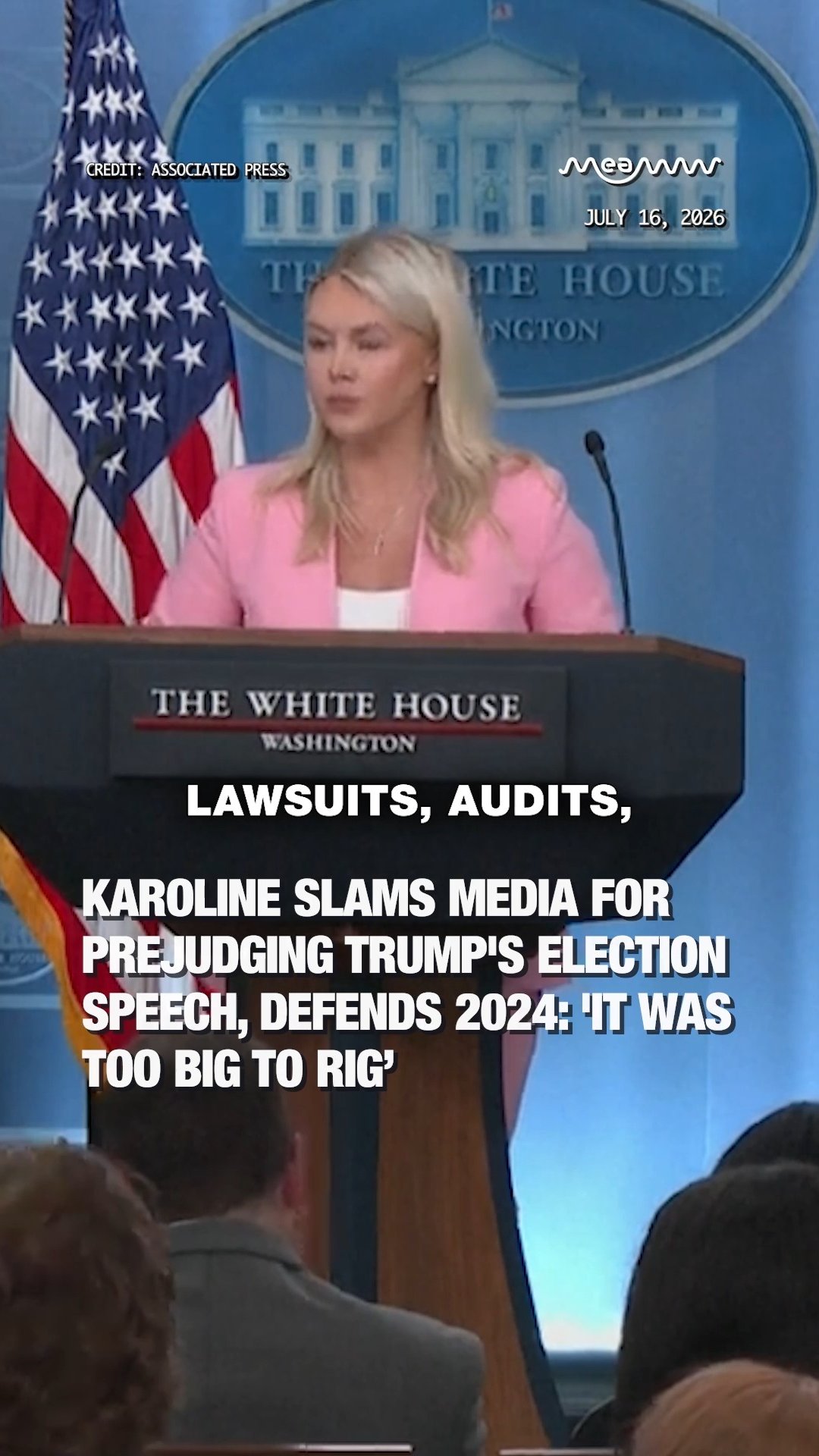 "TOO BIG TO RIG!" Karoline Leavitt Destroys Media Bias Ahead of Trump's Election Address!