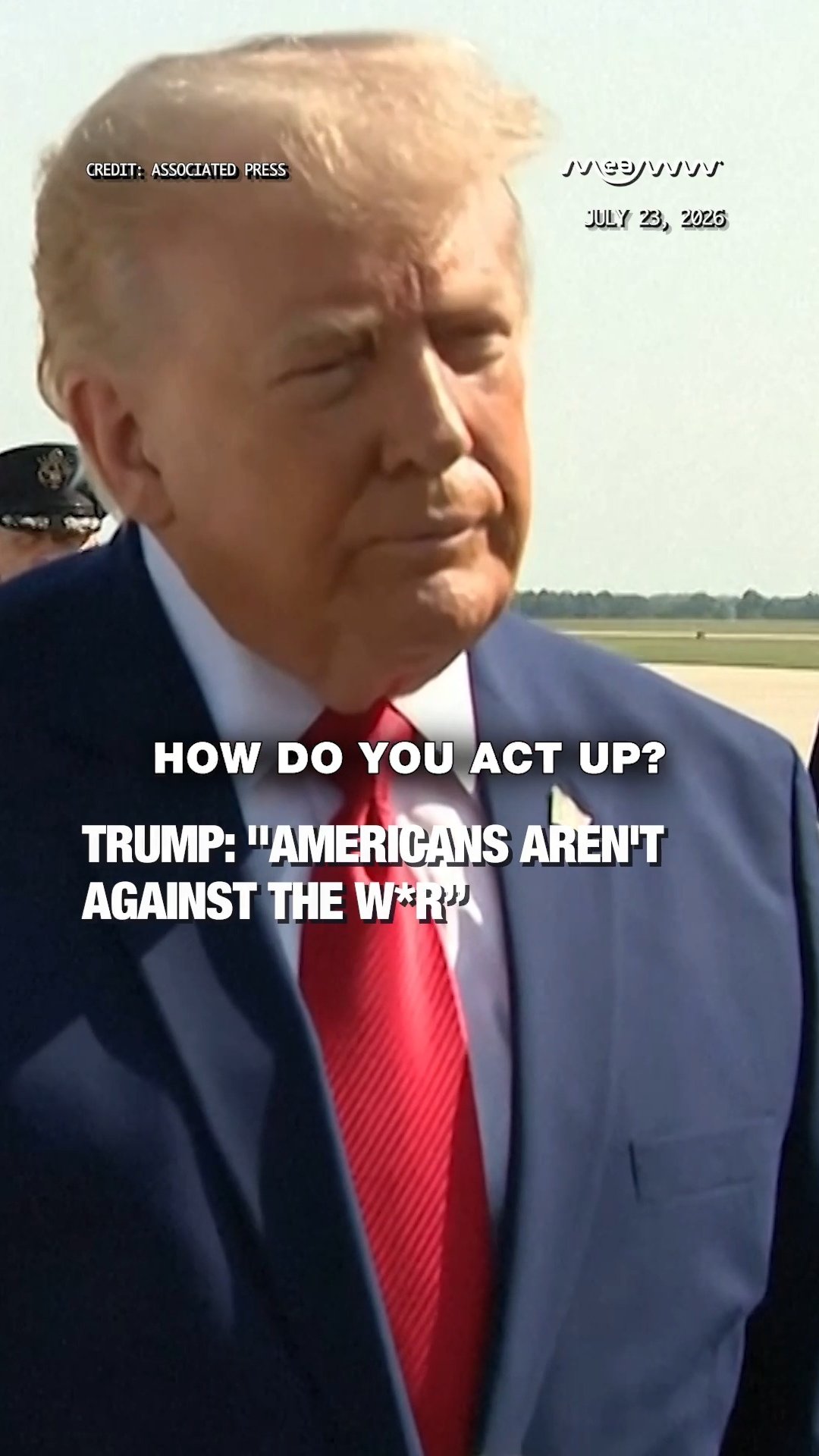 Trump: "Americans aren't against the war”