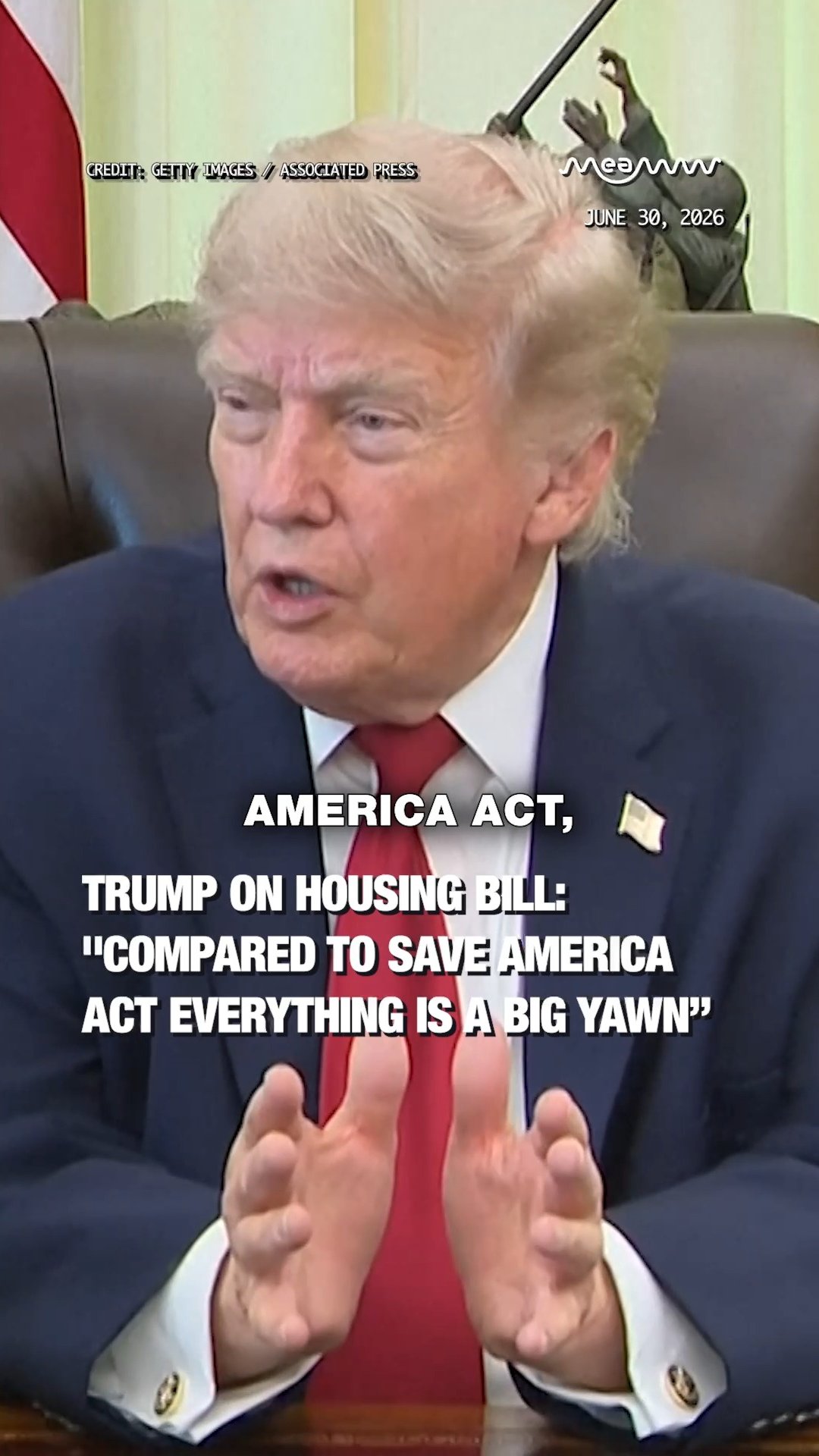 Trump on Housing Bill: "Compared to Save America Act everything is a big yawn”