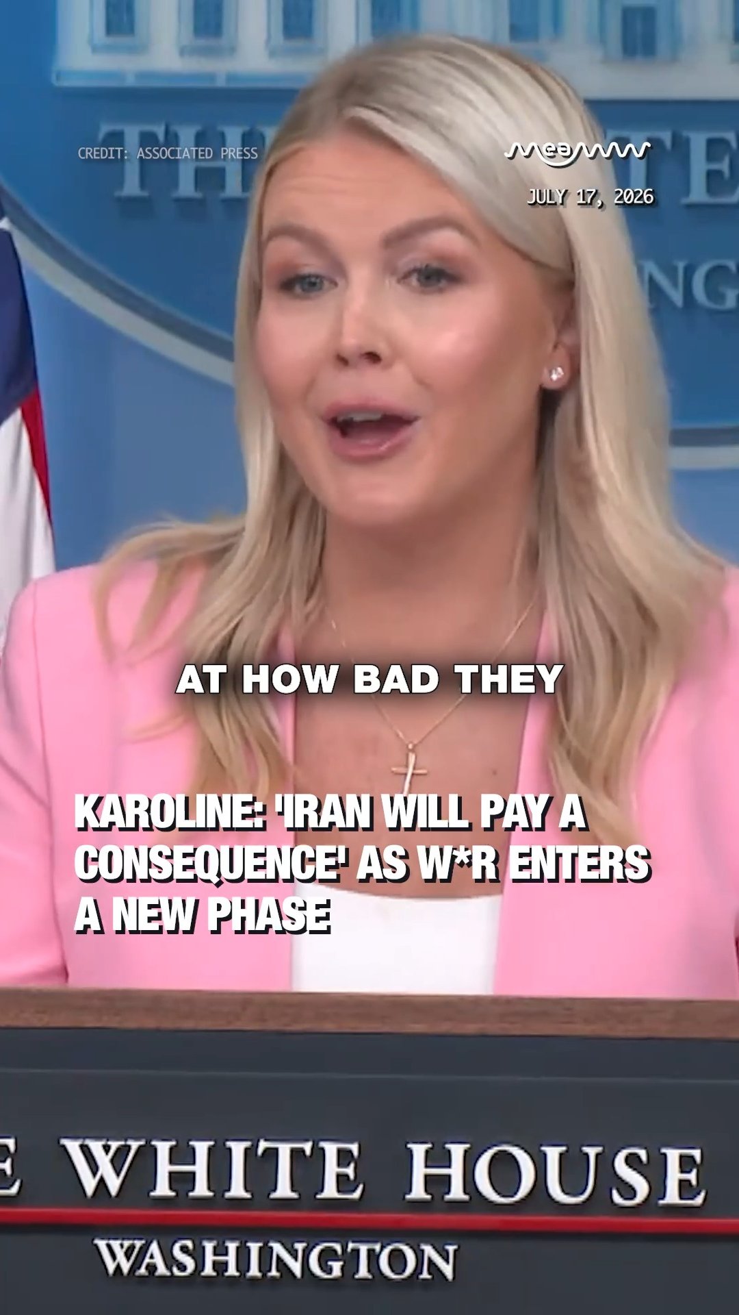 Karoline Leavitt Warns Iran Will Pay a Consequence as Operation Epic Fury Enters New Phase