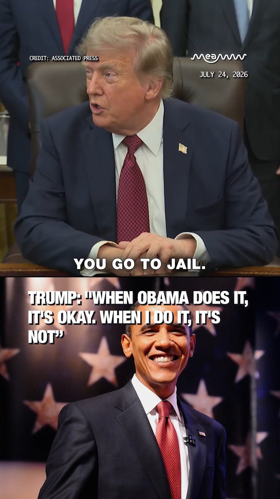 Trump: "When Obama Does It, It's Okay. When I Do It, It's Not”