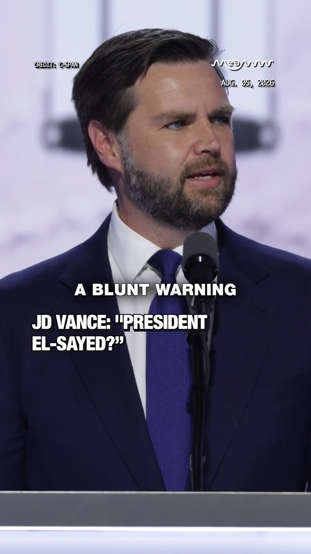 JD Vance: "President El-Sayed?”