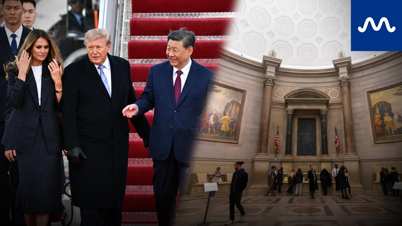 Trump And Melania Join Xi Jinping For National Archives Visit