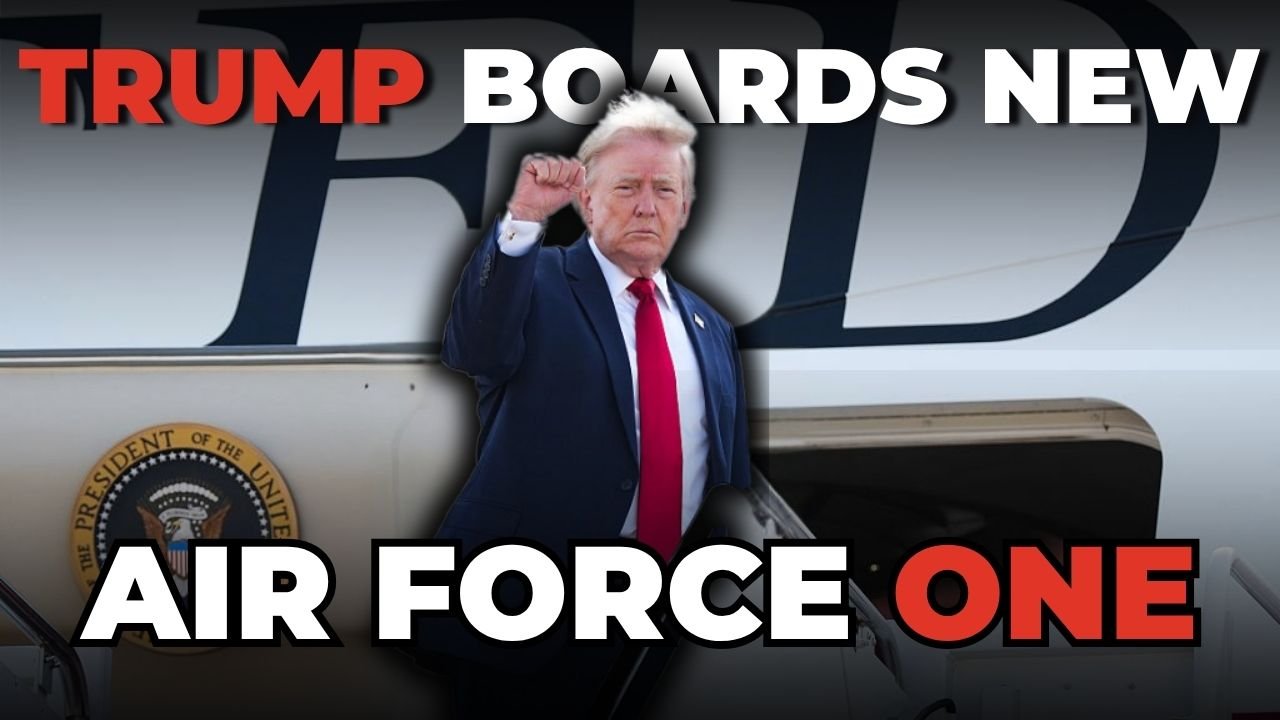 WATCH: Trump Boards Brand New Air Force One Before North Dakota Flight!