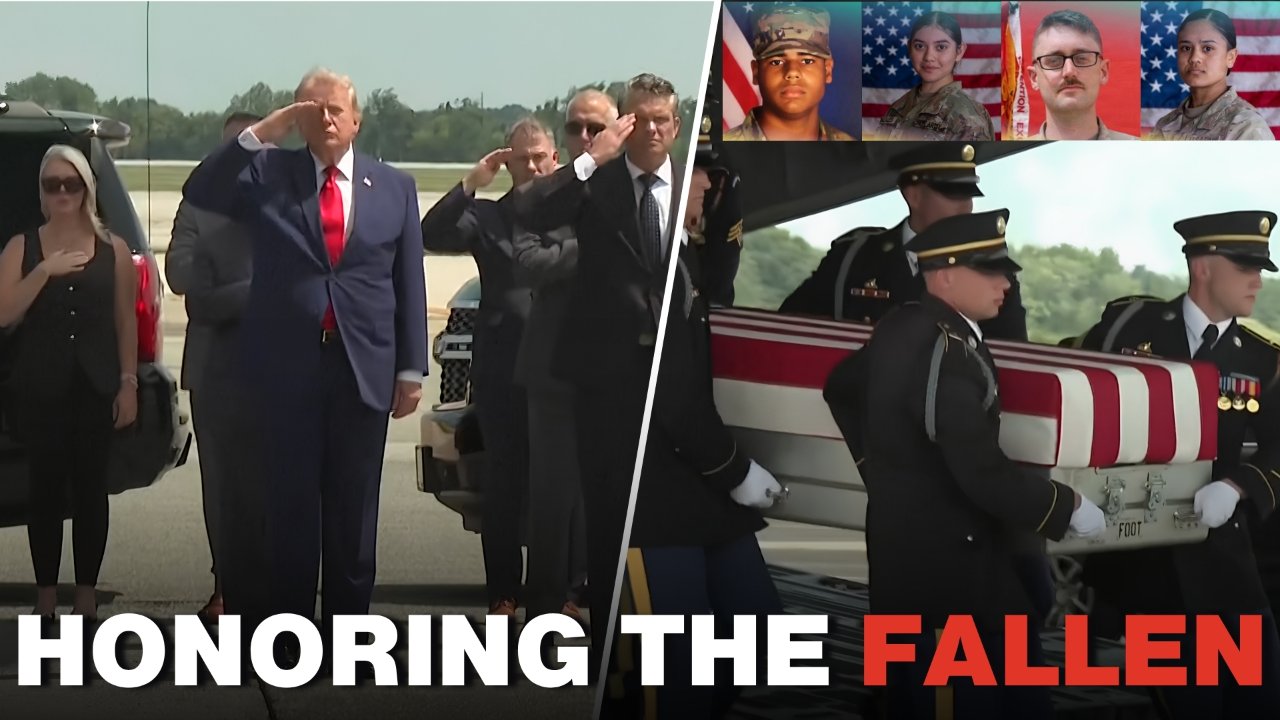 JUST IN: Trump Attends Dignified Transfer for U.S. Troops Killed in Middle East