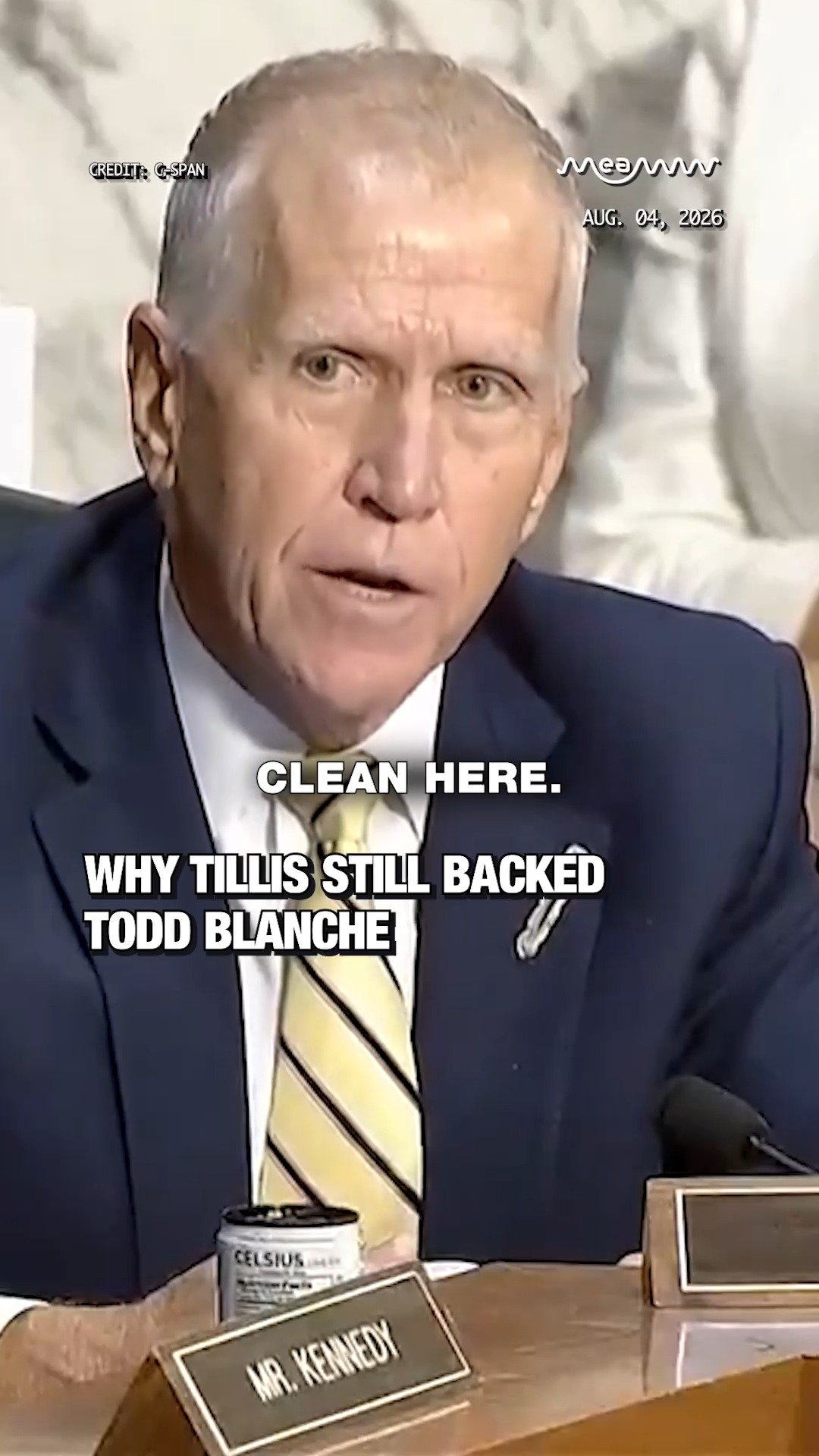Why Tillis Still Backed Todd Blanche.