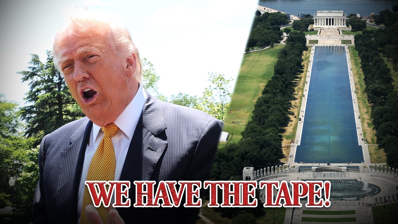 Trump Says Reflecting Pool Was Vandalized: "We Have the Tape”