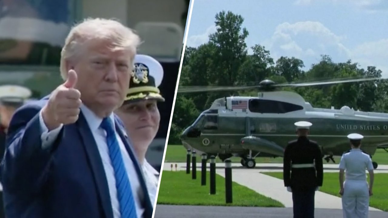 Trump Leaves Camp David After High-Level Cabinet Meeting