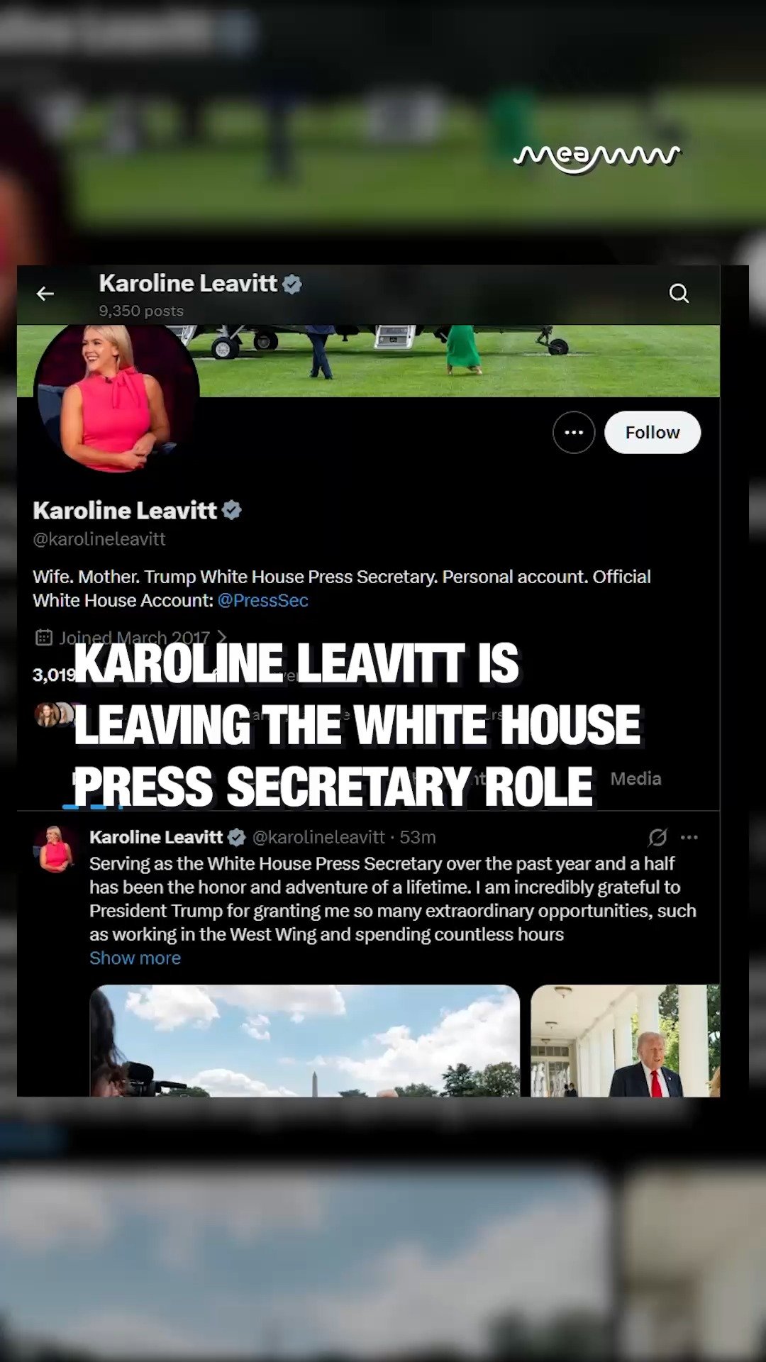 Karoline Leavitt Is Leaving the White House Press Secretary Role.