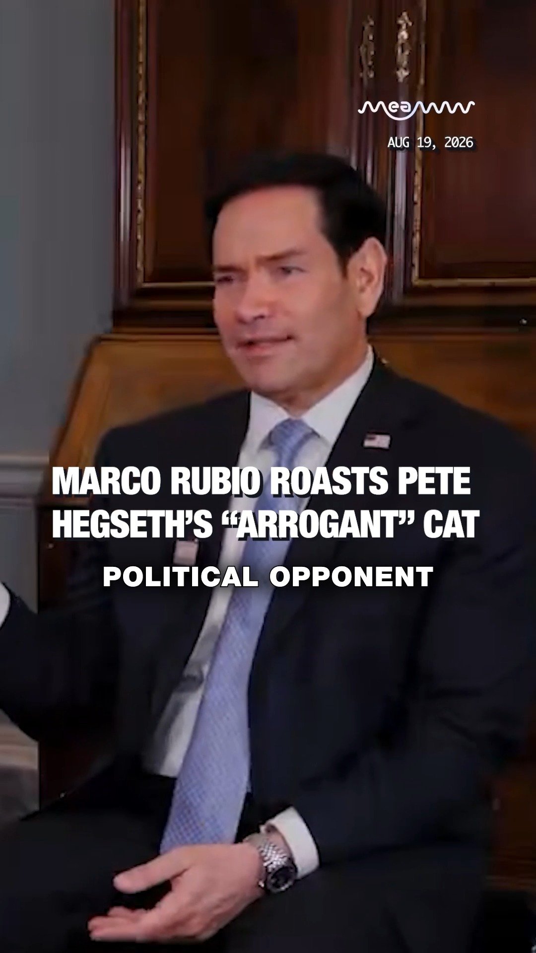 Marco Rubio Roasts Pete Hegseth’s “Arrogant” Cat.