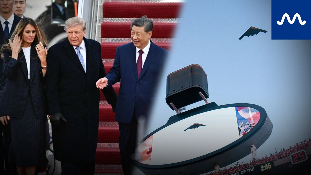 Trump, Xi Watch Military Review And B-2 Flyover At White House