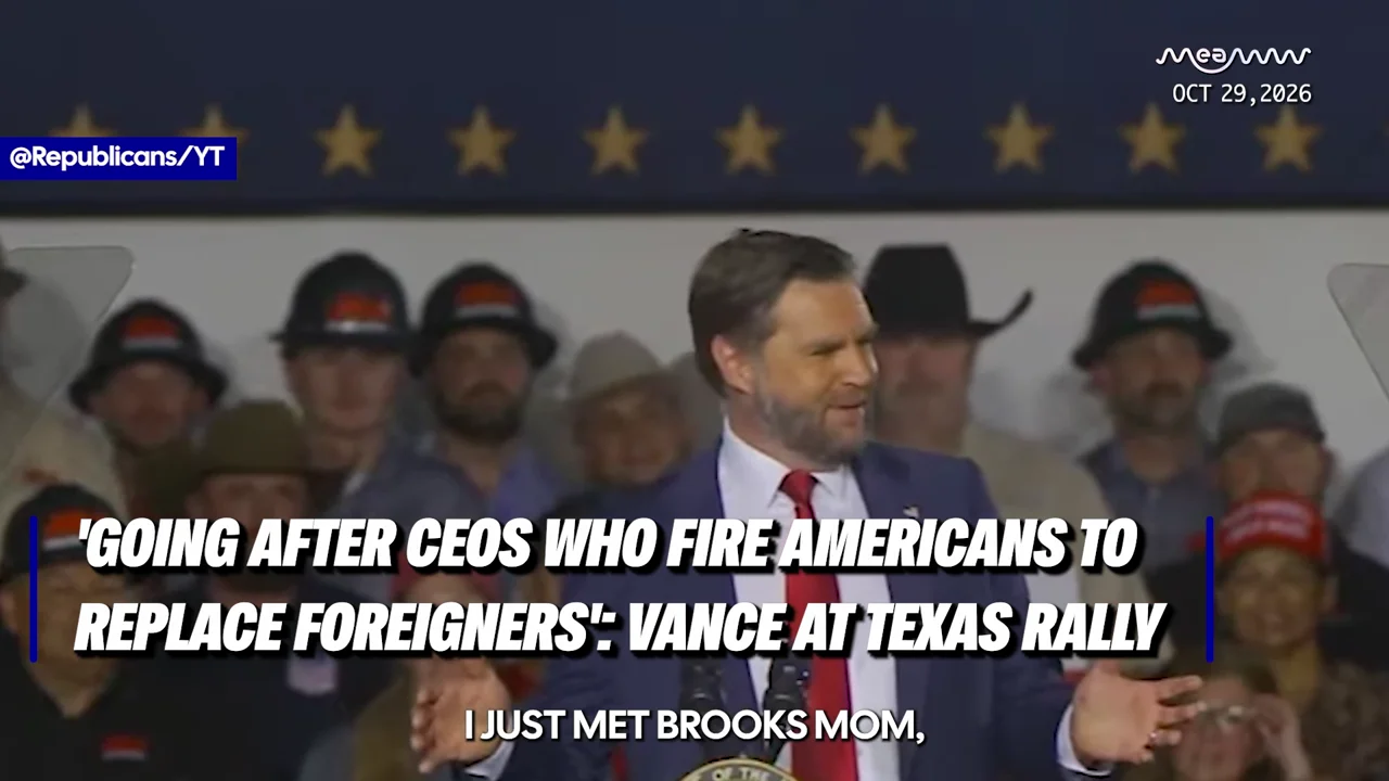 'Going after CEOs who fire Americans to replace foreigners': Vance at Texas rally