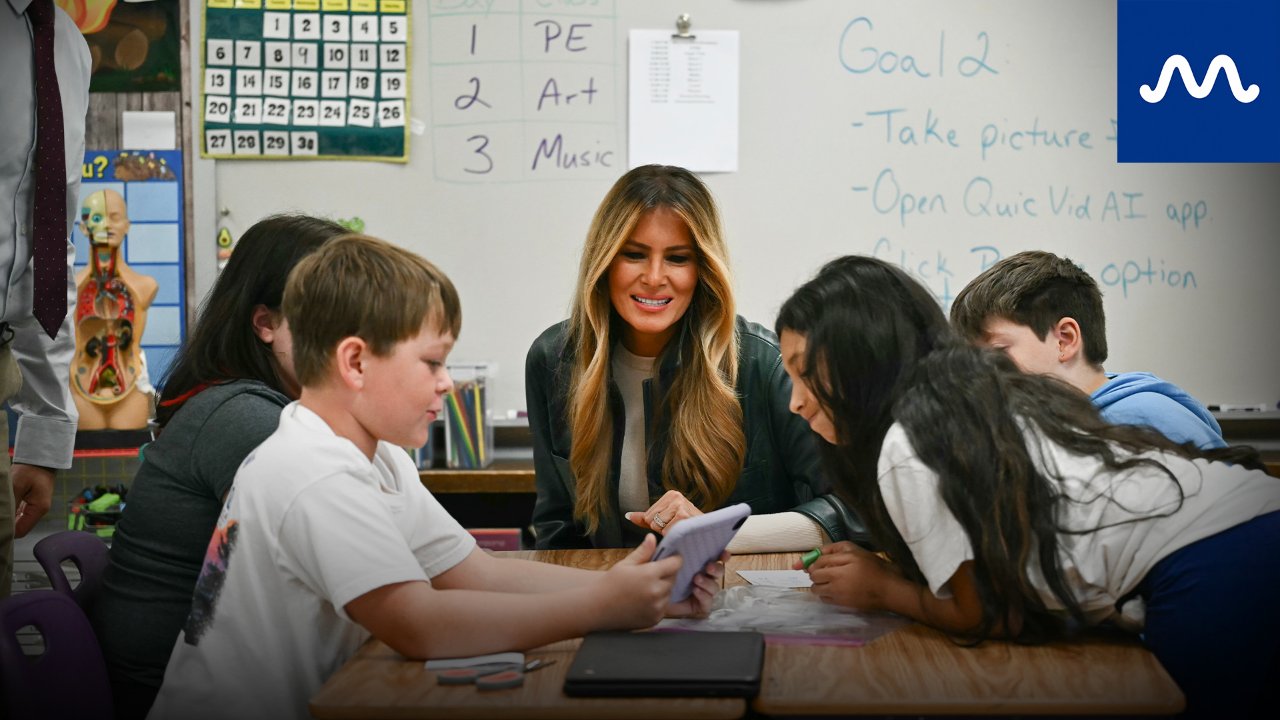 Melania Trump visits North Carolina school to see tech in action as AI debate heats up