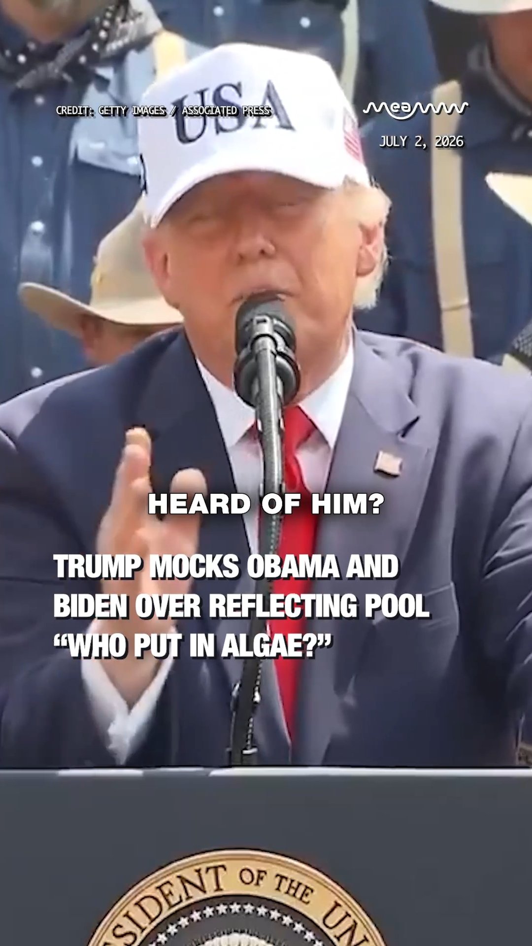 Why Trump Mocked Obama and Biden Over Lincoln Memorial Reflecting Pool Algae Bloom
