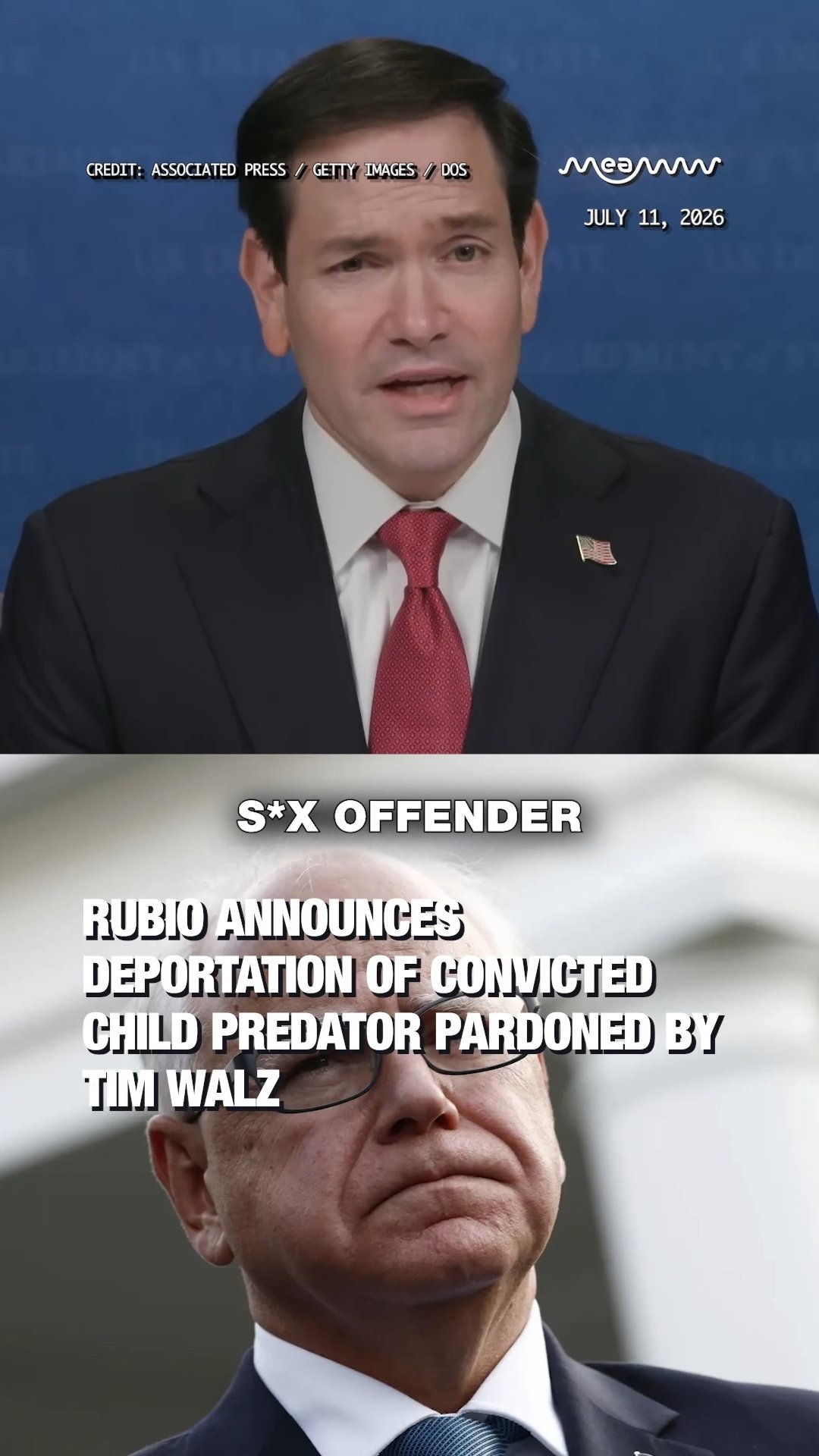 Rubio Slams Tim Walz: Federal Agents Step In to Deport Child Predator Shielded by Minnesota Board.