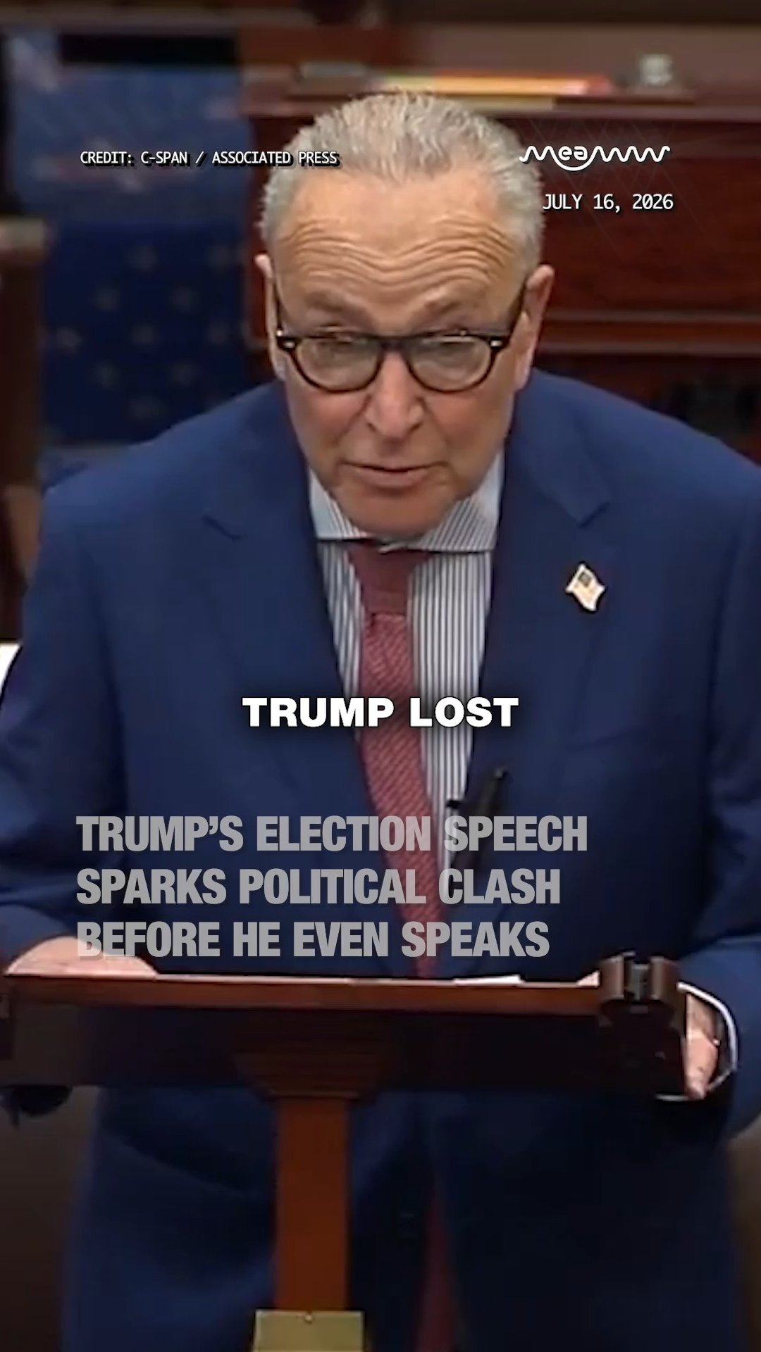 Trump’s Election Speech Sparks Political Clash Before He Even Speaks