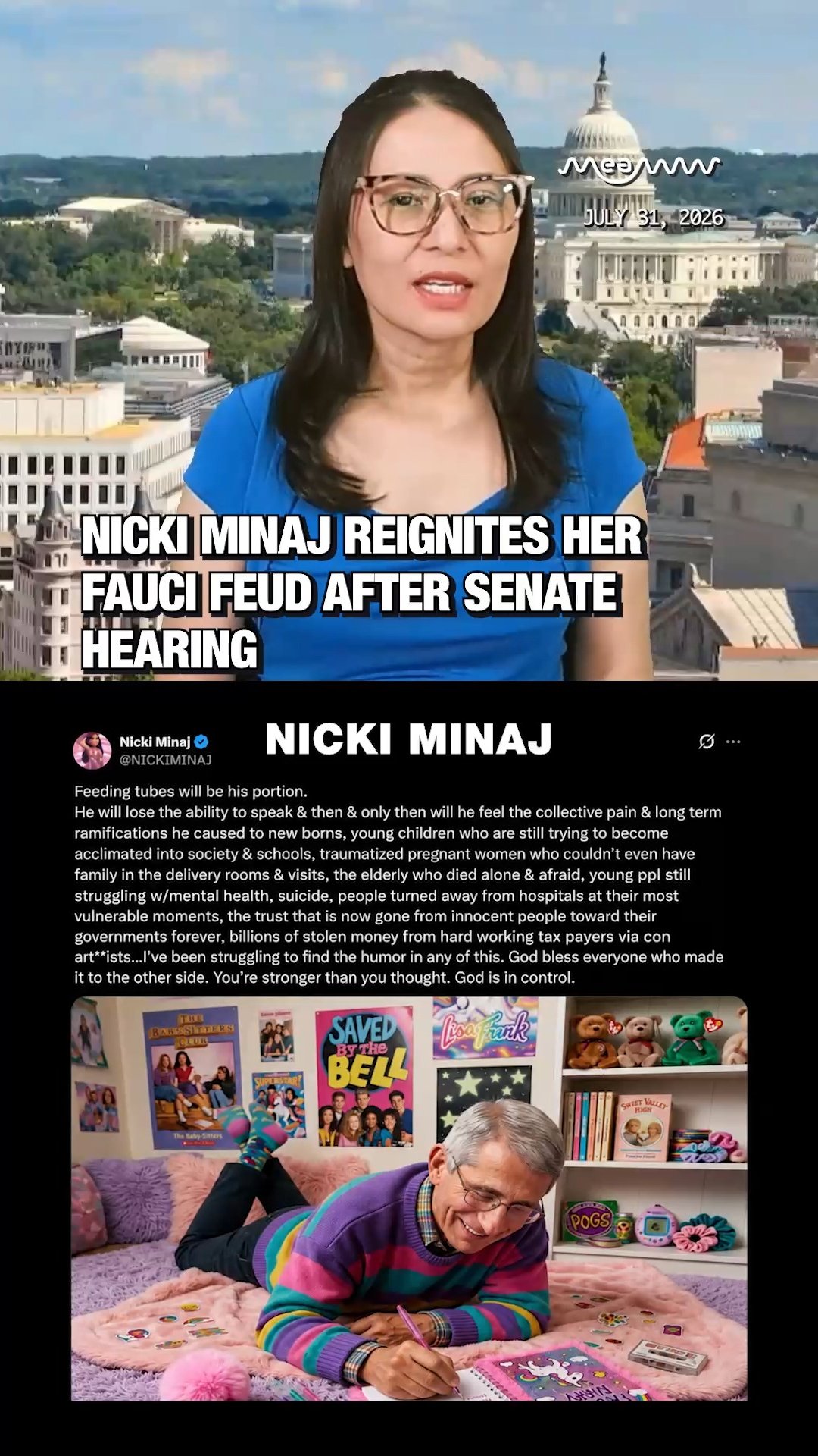Nicki Minaj Reignites Her Fauci Feud After Senate Hearing.