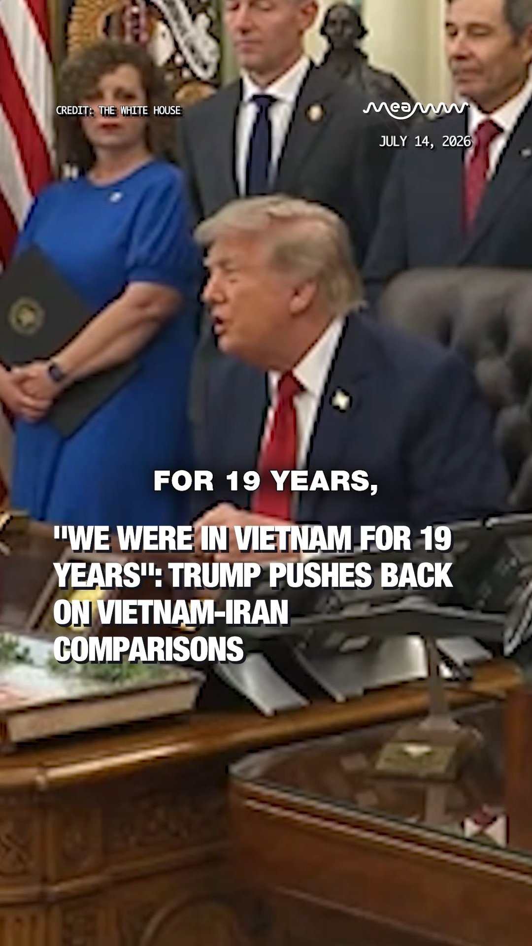 Trump Rejects Vietnam Comparisons Over Iran Conflict: "We Were There 19 Years, Here For 4 Months”