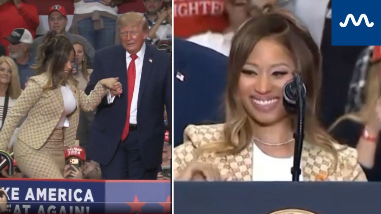 Nicki Minaj Joins Trump at Michigan Rally and Urges Voters to Back Republicans