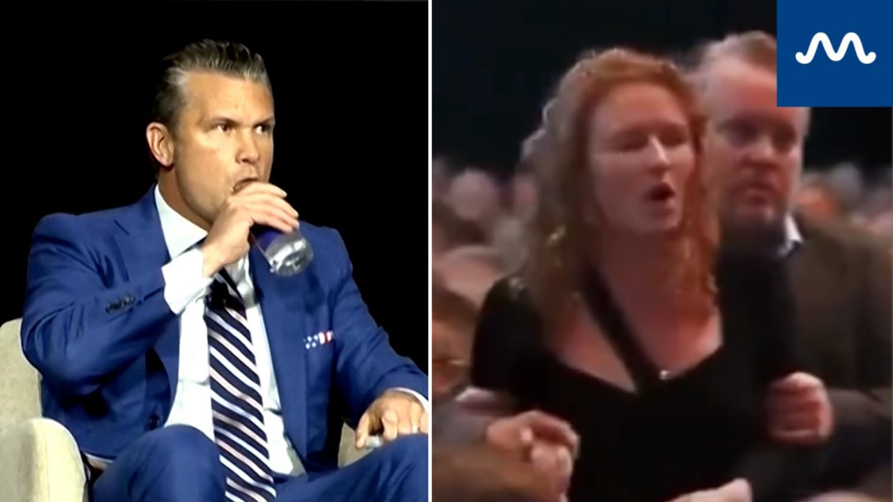 Hegseth Keeps His Cool as Protesters Interrupt War Department Panel