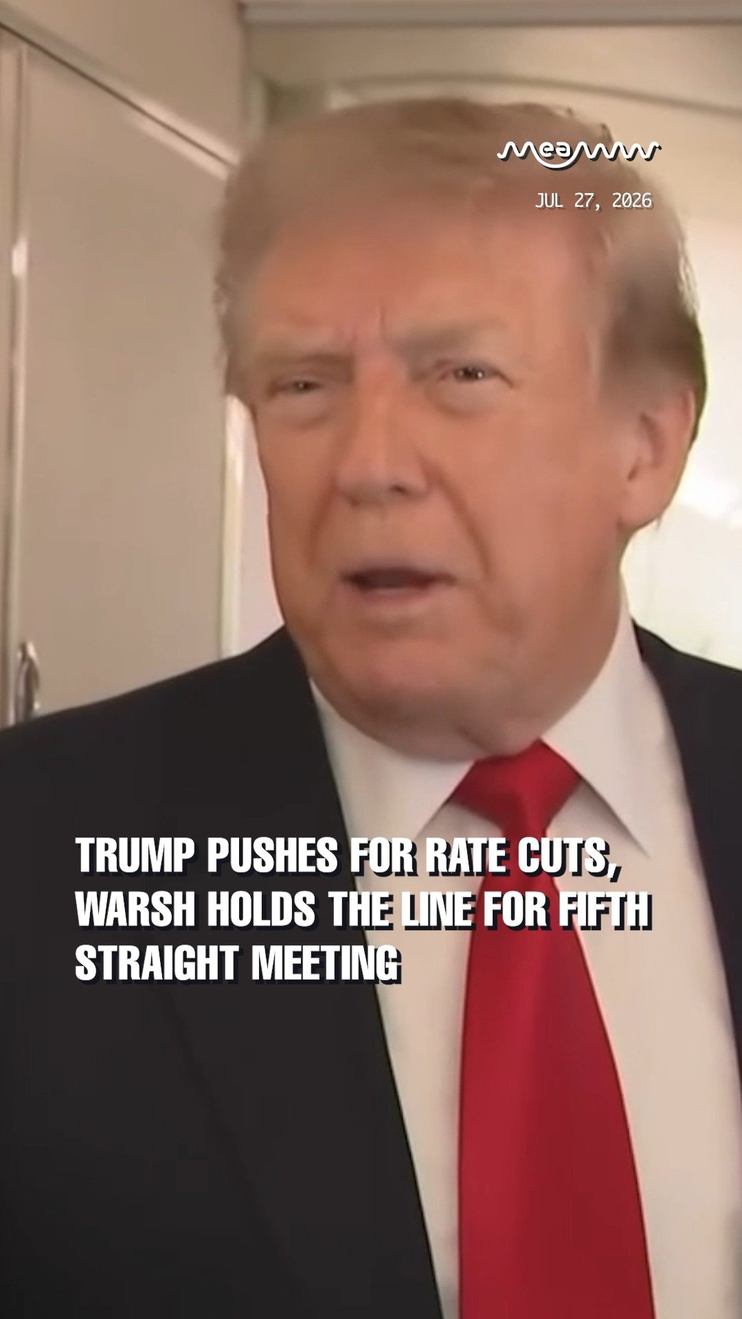 Trump Pushes for Rate Cuts, Warsh Holds the Line for Fifth Straight Meeting