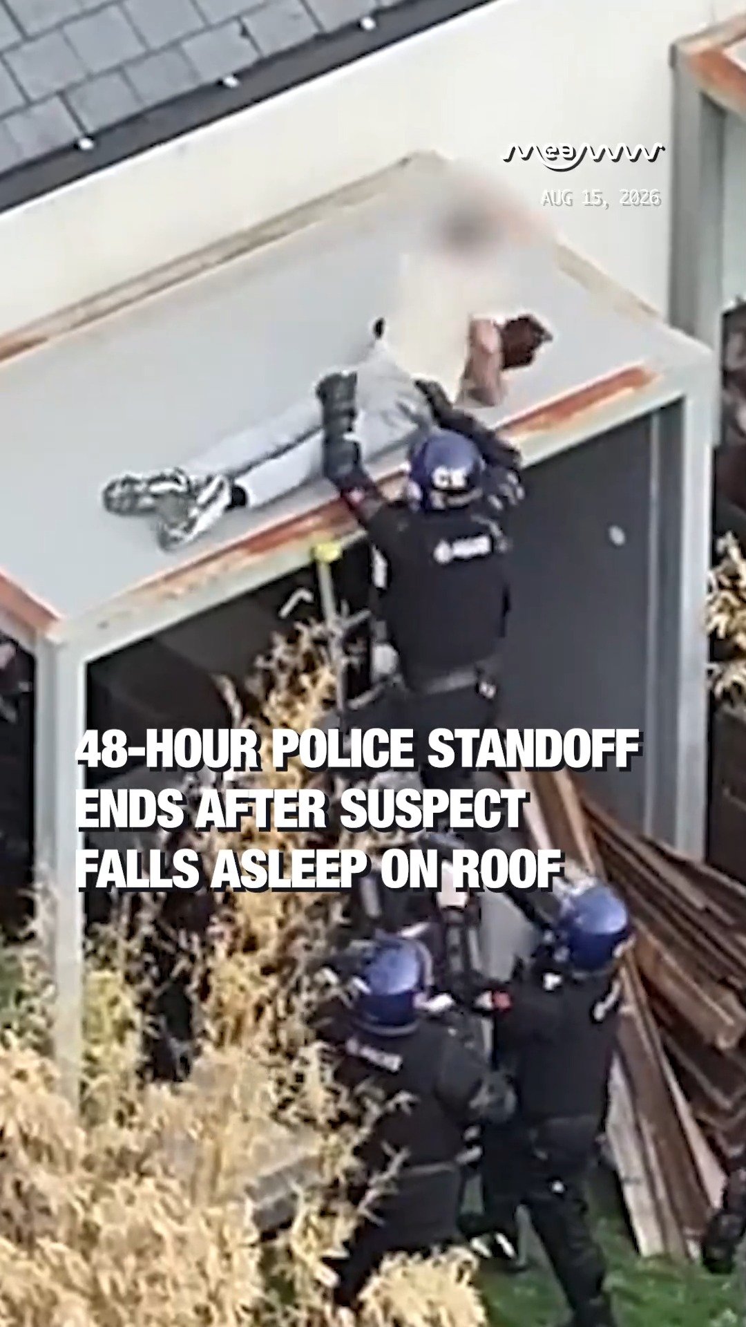 48-Hour Police Standoff Ends After Suspect Falls Asleep on Roof