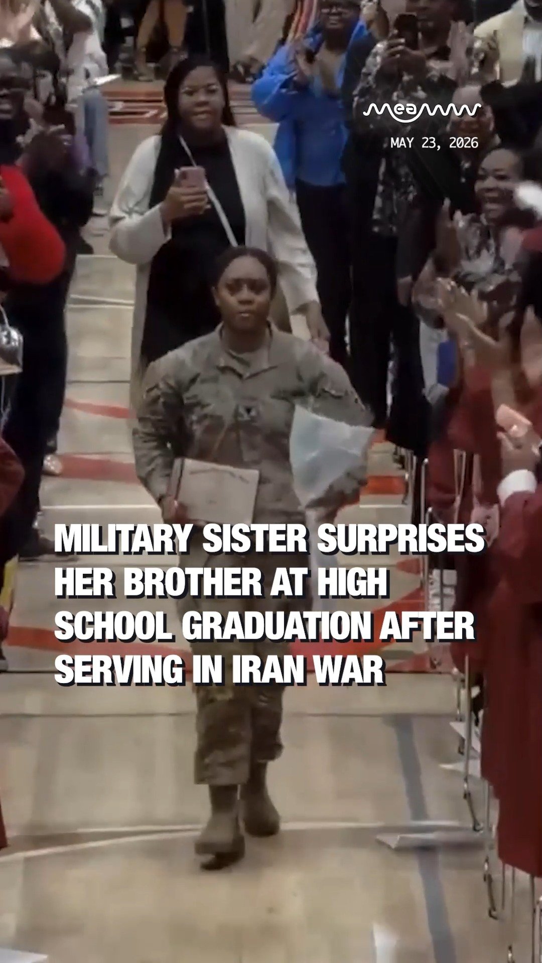 Military Sister Surprises Her Brother at High School Graduation After Serving in Iran War
