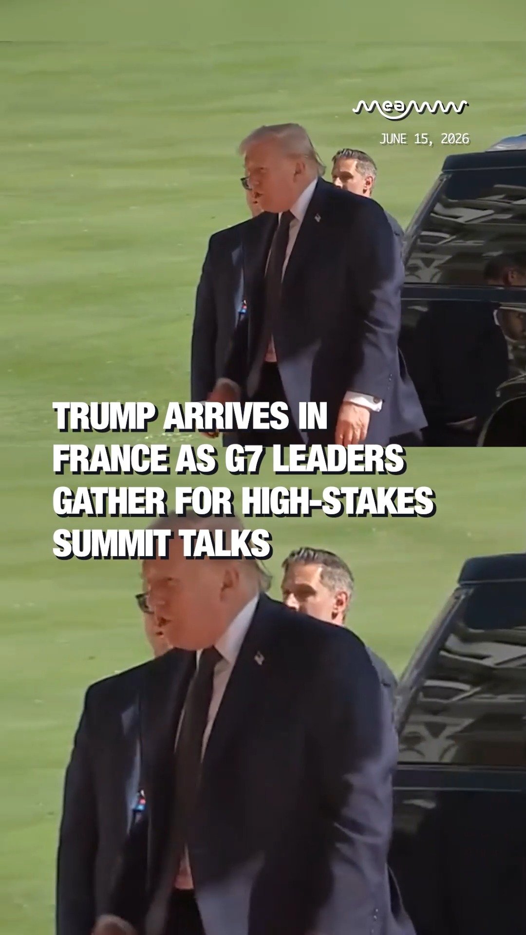 Trump Arrives in France as G7 Leaders Gather for High-Stakes Summit Talks