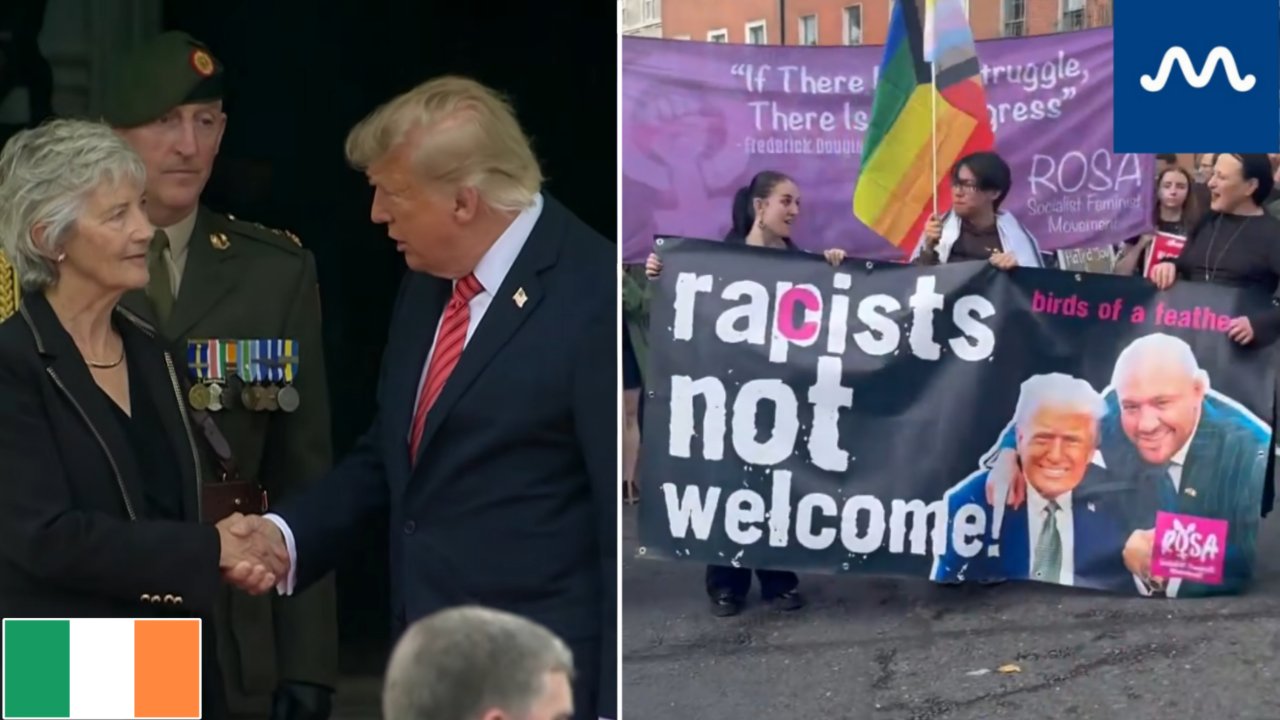 Thousands Protest Trump’s Dublin Visit as President Heads to Irish Open