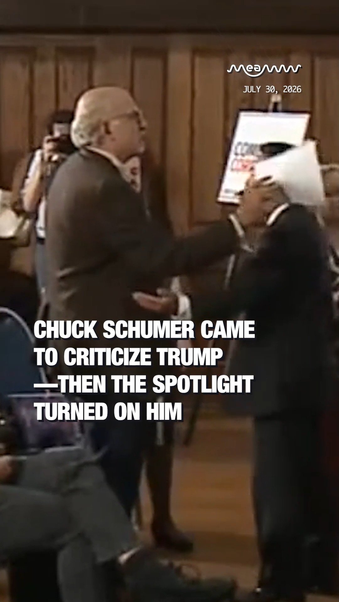 Chuck Schumer Came to Criticize Trump—Then the Spotlight Turned on Him