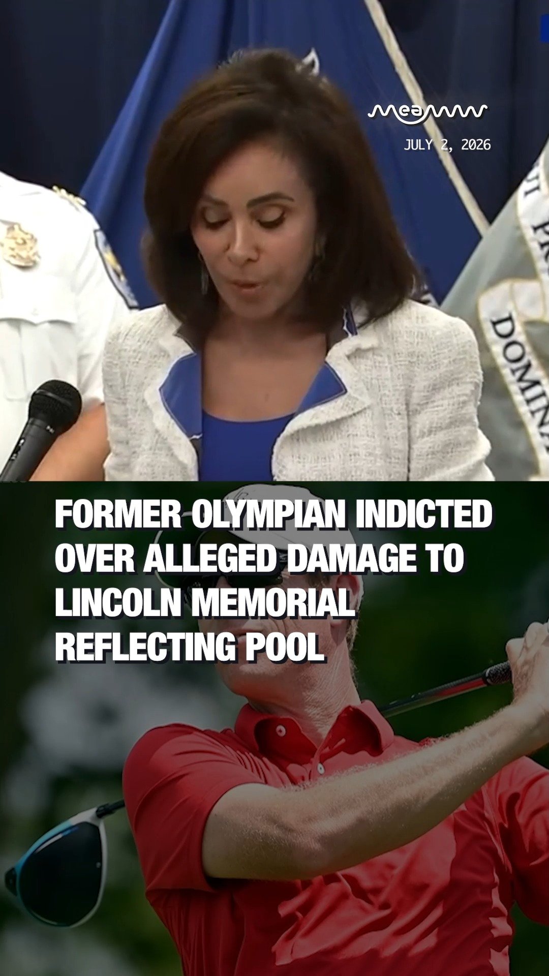 Former Olympian Indicted Over Alleged Damage to Lincoln Memorial Reflecting Pool