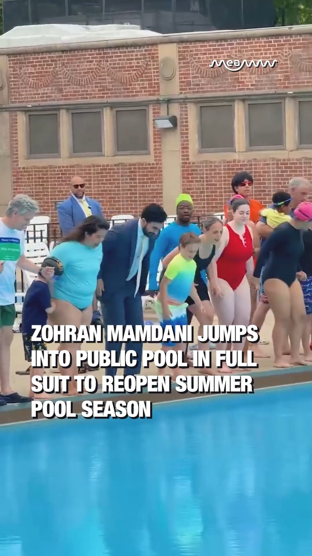 Zohran Mamdani Jumps Into Public Pool in Full Suit to Reopen Summer Pool Season