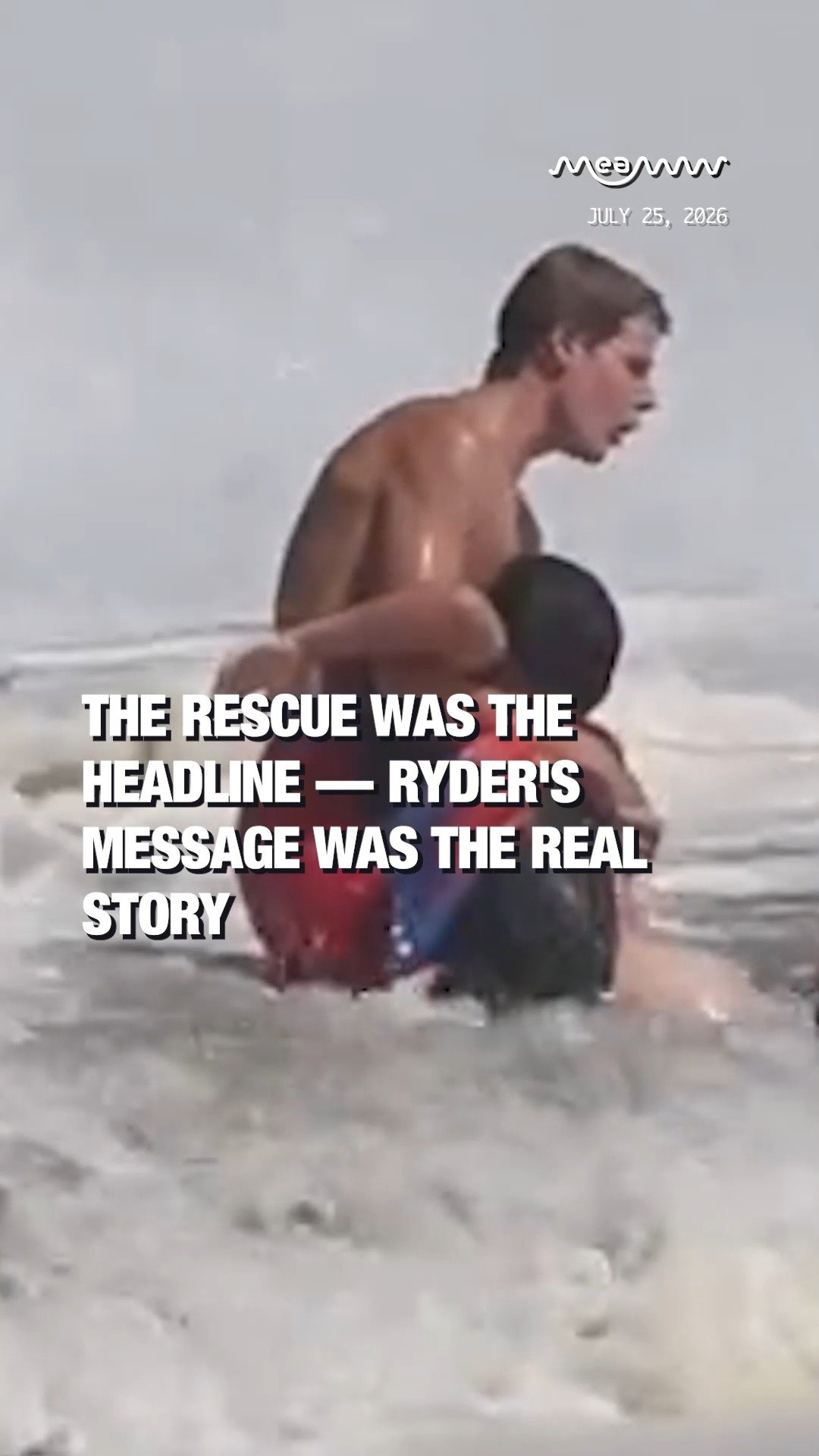 The Rescue Was The Headline - Ryder's Message Was The Real Story
