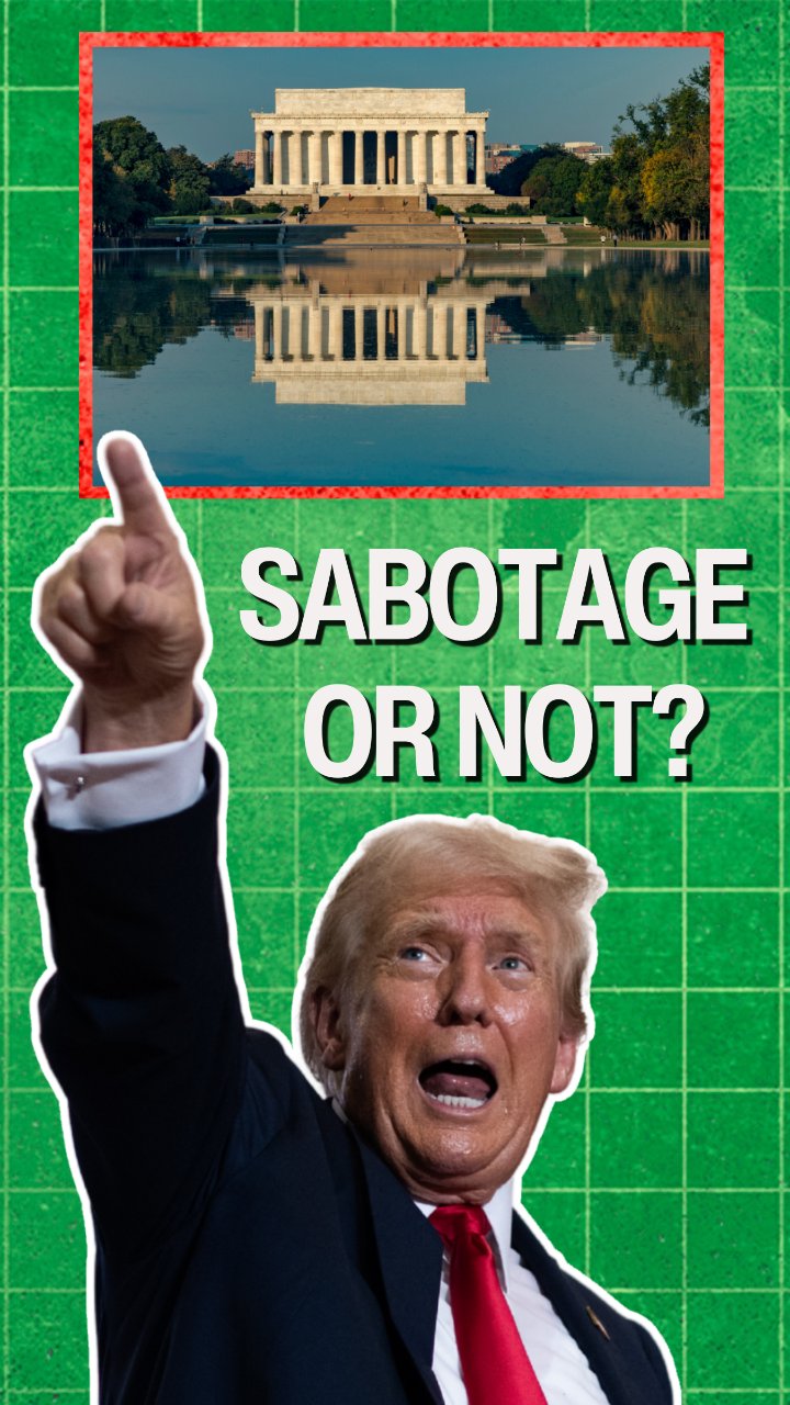 Trump Claims Reflecting Pool Was Deliberately Damaged as Arrests Mount
