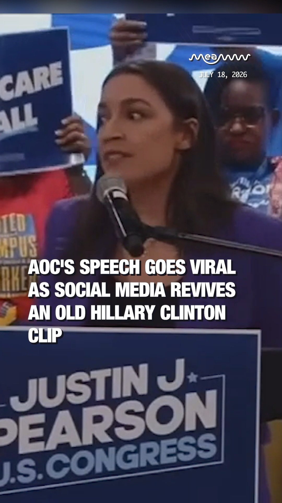 AOC's Speech Goes Viral as Social Media Revives an Old Hillary Clinton Clip