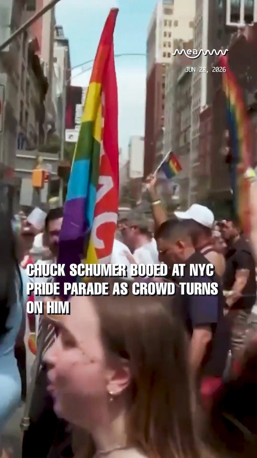 Chuck Schumer Booed at NYC Pride Parade as Crowd Turns on Him
