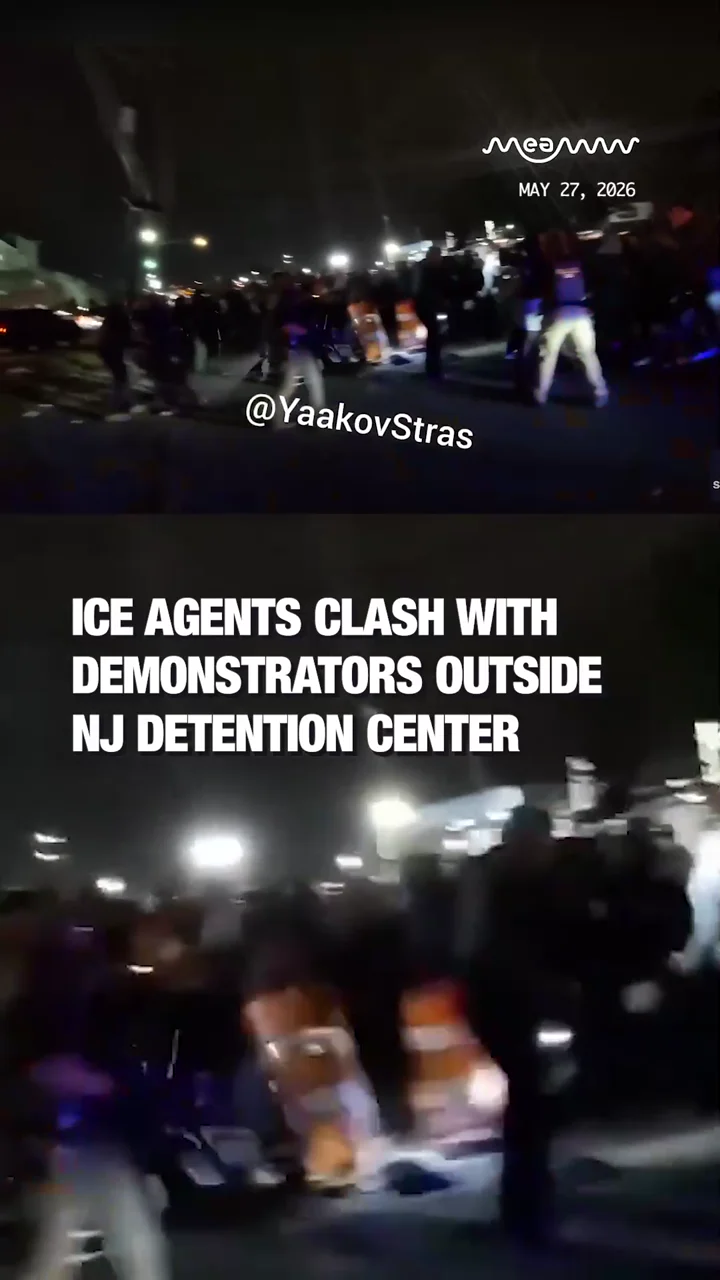ICE Agents Clash With Demonstrators Outside NJ Detention Center