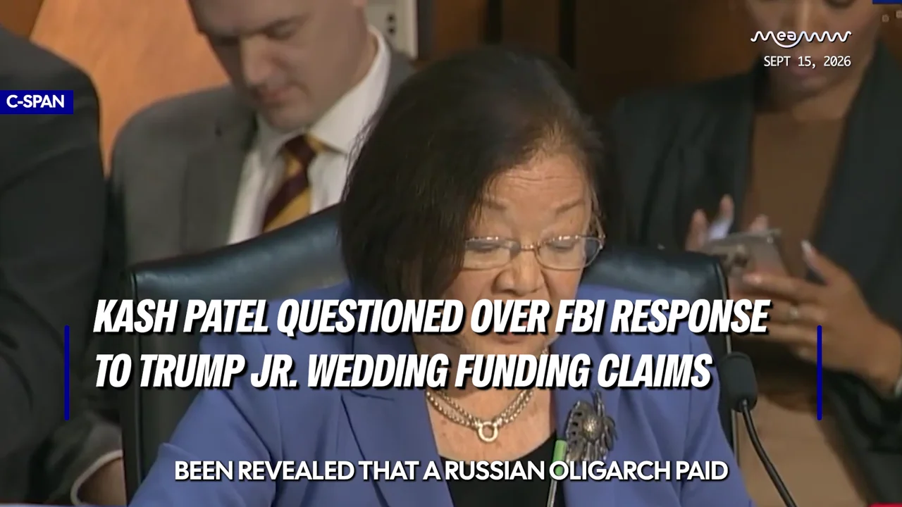 Kash Patel Questioned Over FBI Response to Trump Jr. Wedding Funding Claims
