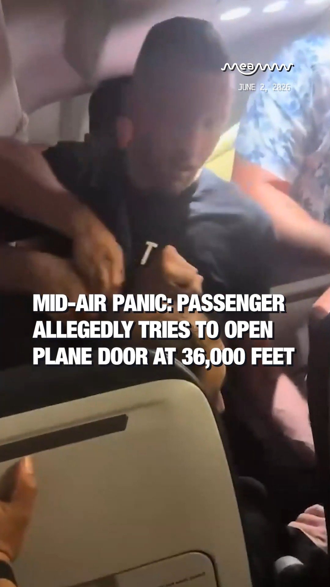 Mid-Air Panic: Passenger Allegedly Tries to Open Plane Door at 36,000 Feet