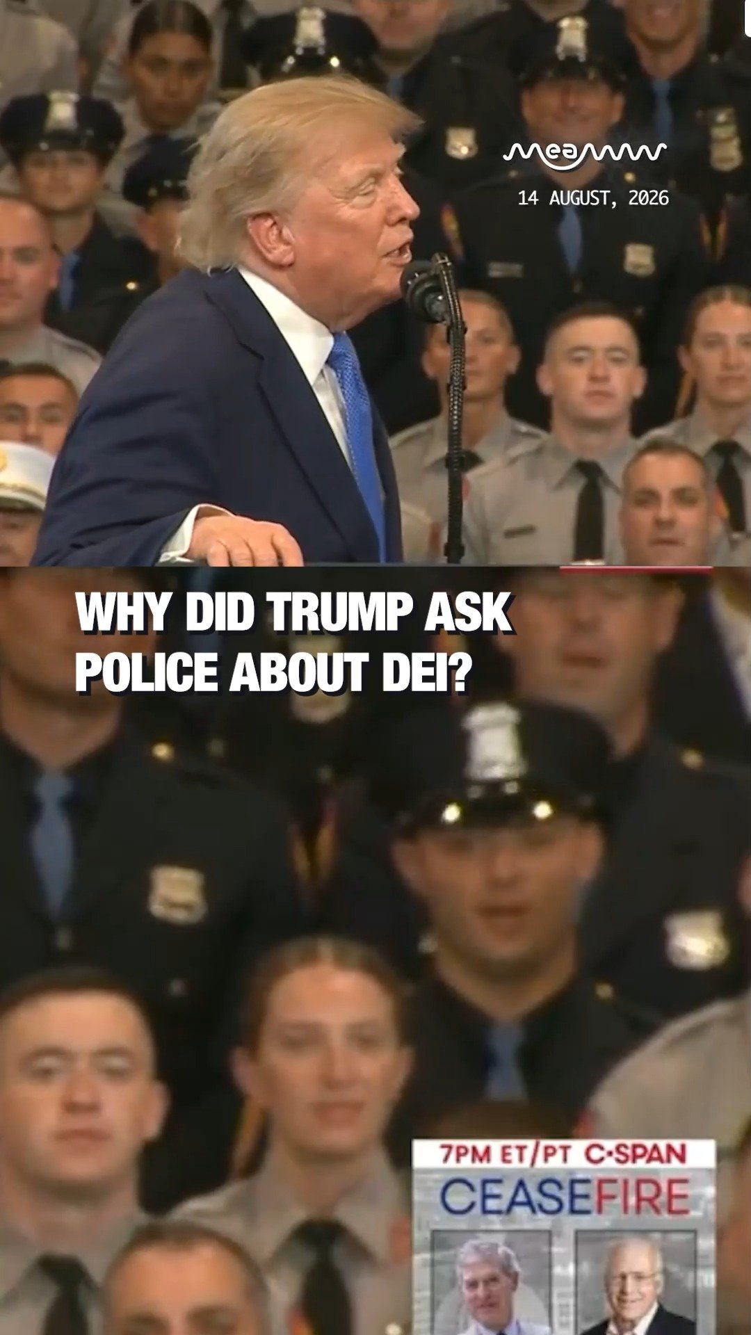 Trump Declares ‘No More DEI’ - Then Asks Police Where They Stand